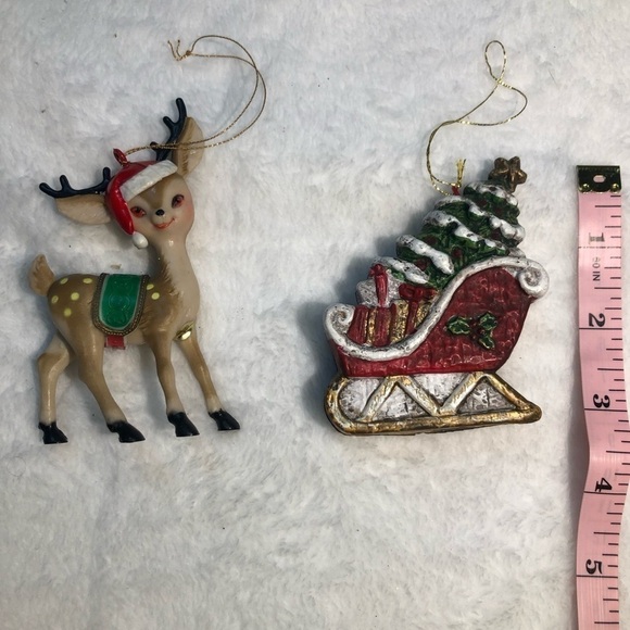 Set of 4 Plastic Christmas Ornaments - Picture 8 of 8